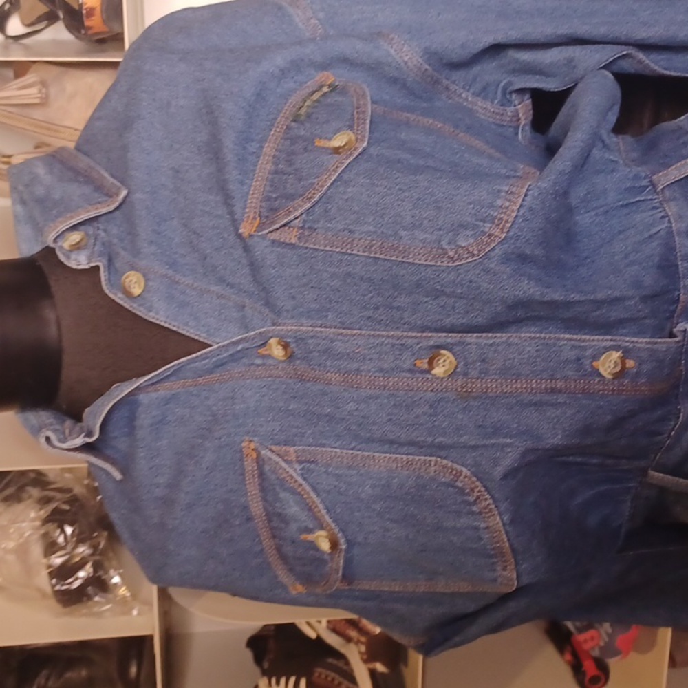Vintage Harve Benard Classic Blue Denim Dress - Picture 2 of 9